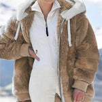 Load image into Gallery viewer, Winter Warm Women&#39;s Faux Fur Jacket Plush Coat New Casual Hooded Zipper Soft Fleece Cashmere Jackets Female Thick Clothing y2k  Amaijoin
