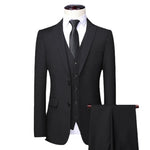 Load image into Gallery viewer, Men Suit Blazers For Wedding 3 Pieces 2 Sets Elegant Luxury Business Vest Pants Coats 2024 Formal Jackets Classic Free Shipping  Amaijoin
