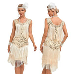 Load image into Gallery viewer, 1920 European and American Retro Sequined Dress Gatsby Ball Fringed Dress Party Party Beaded Toasting Dress  Amaijoin
