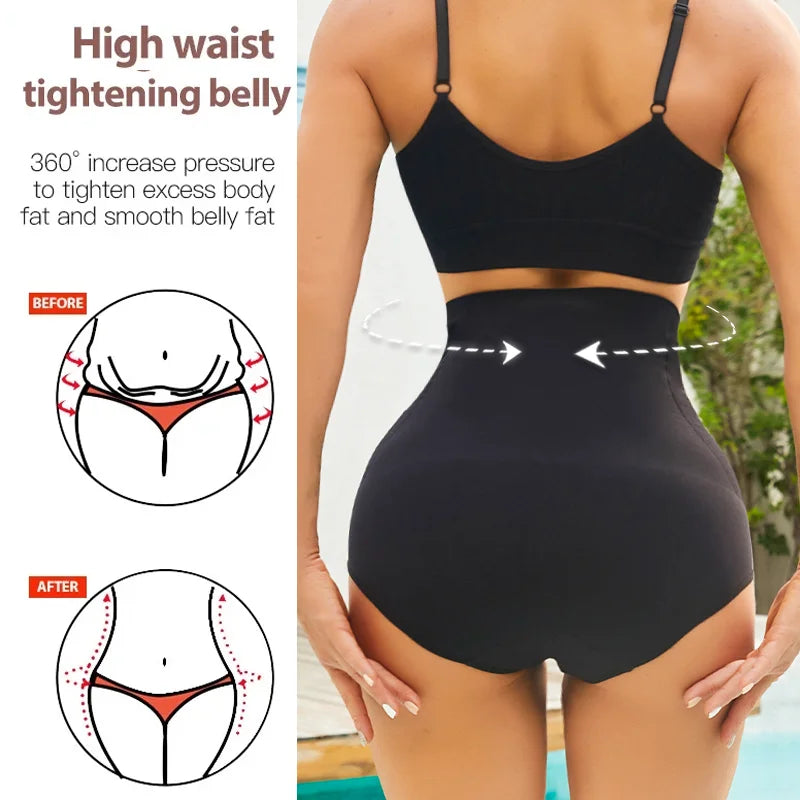 Slimming High Waist Tummy Control Panties Women Briefs Panty Shaper Slimming Underwear Butt Lifter Belly Shaping Body Shapewear  Amaijoin