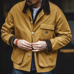 Load image into Gallery viewer, Maden 2024 New American Retro Hunting Lapel Plus Size Short  Jackets Men&#39;s Outwear Spring and Autumn Brand Clothing  Amaijoin
