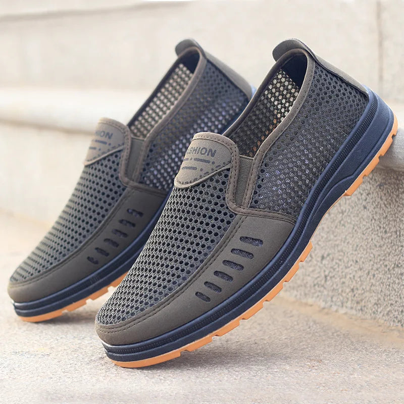 Men Casual Shoes Breathable Mesh Non-slip Super Light Flats Spring Summer Male Shoes Zapatos Planos Мужская повседневная  Amaijoin