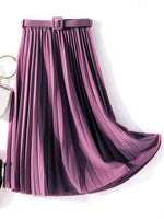 Load image into Gallery viewer, XFPV 2023 New Autumn Summer Fashion Solid Color High Waist Pleated A Line medium and long Skirt Women SM1983  Amaijoin
