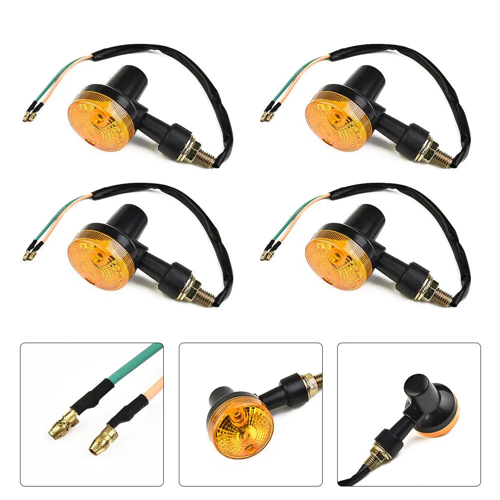 Durable High Quality Turn Signals Lights Lamps Indicators Motorcycles Repacees Set 12 V 4 Pcs / Kit Parts 4pcs/kit  Amaijoin