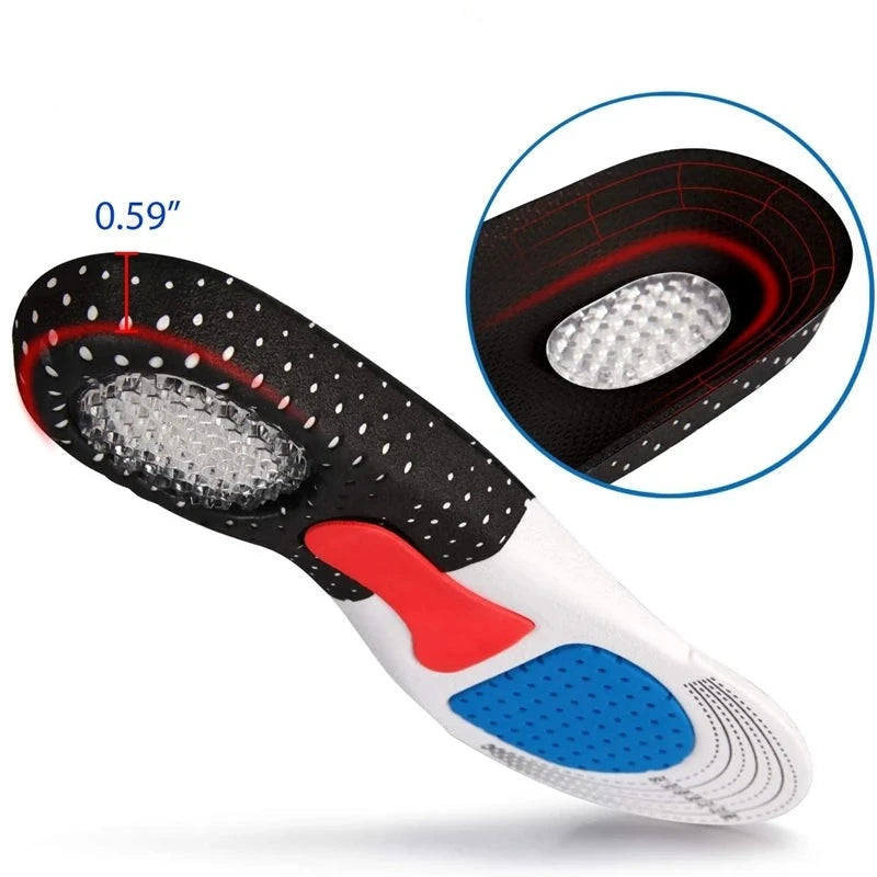 Orthopedic Insoles for Man Women Memory Foam Cushion Gel Insole Silicone Arch Support Pads Sport Shoe Pad Soft Running Insert  Amaijoin