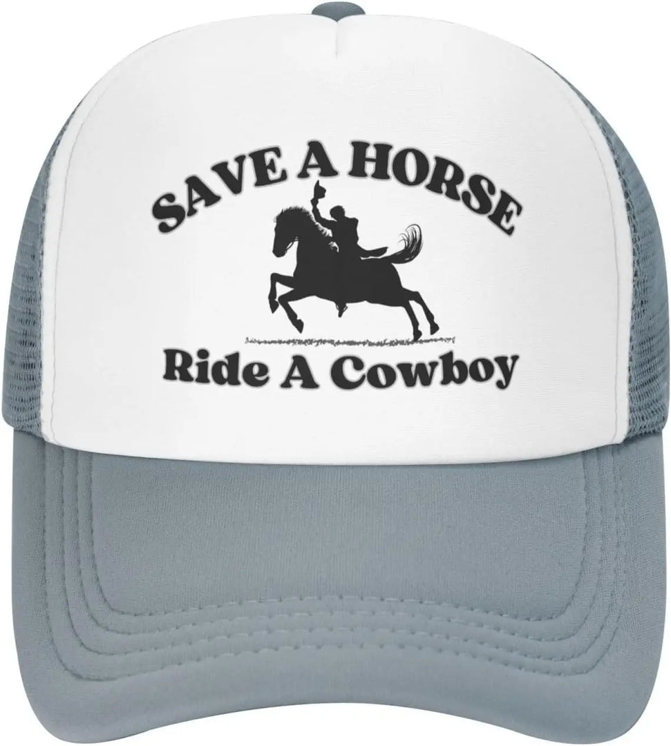 Save a Horse Ride a Cowboy Hat Unisex Adjustable Summer Outdoor Adult Baseball Cap Trucker Hat for Women Men Sun Protection  Amaijoin