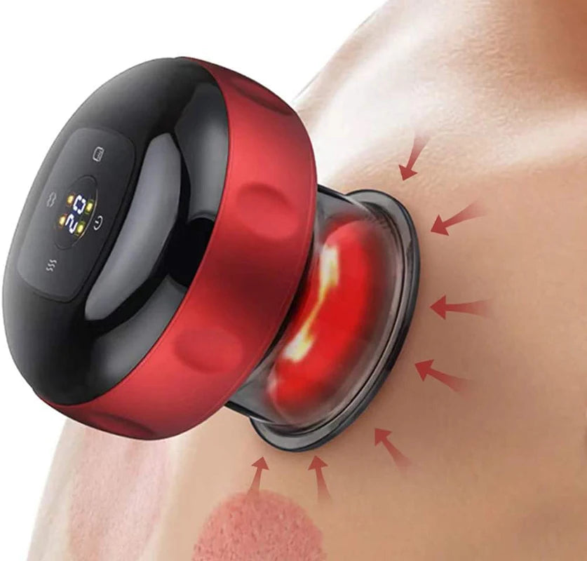 Electric Cupping Scraping Instrument Smart Rechargeable Massager Vacuum Suction Cup Fat-Burning Slimming Home and  Office  Amaijoin