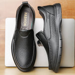 Load image into Gallery viewer, Mesh Breathable Dress Leather Men Shoes Summer Slip On Loafers Men Casual Leather Shoes Flats Hot Sale Driving Shoes Moccasins  Amaijoin
