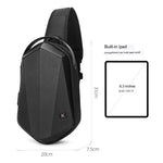 Load image into Gallery viewer, Hard Shell EVA Men&#39;s Bag Shoulder Bag Anti-theft Waterproof Male Crossbody Bag Casual Short Trip Chest Pack USB Charging  Amaijoin
