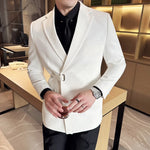 Load image into Gallery viewer, High End Single Button Suit Jacket for Men Solid Color Casual Business Blazer Male Trendy Wedding Groom Banquet Dress Coats 2024  Amaijoin
