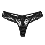 Load image into Gallery viewer, BirdTree 93%Real Silk Sexy Briefs, Women&#39;s Hollowing Out, French Transparent Lace Erotic T-back Underwear, 2024 Summer P41940QC  Amaijoin
