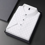 Load image into Gallery viewer, 8 Colour Men&#39;s Business Casual Printed Short Sleeved Polo Shirt Summer Fashion Top  Amaijoin
