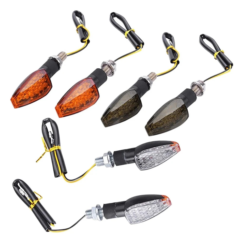 2pcs 12V/24V Motorcycle Turn Signals Turn Signal Light 14LED Turn Signal Indicator Amber Light Blinker LED turn signal light  Amaijoin