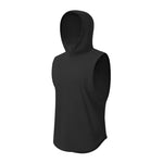 Load image into Gallery viewer, Plain Fitness Hooded Tank Top Mens Summer Solid Muslce Shirt Hoodies Cotton Blank Bodybuilding Sleeveless Vest Workout Singlets  Amaijoin
