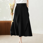 Load image into Gallery viewer, 2024 New Irregular Elegant Women&#39;s Pleated Skirts With Belt High Waist Umbrella Skirt Spring Summer Casual Office Lady Clothing  Amaijoin
