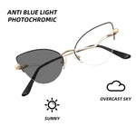 Load image into Gallery viewer, Fashion Women Cat Eye Photochromic Reading Glasses Butterfly Brand Design Frame Blue Light Blocking Customized Prescription  Amaijoin
