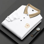 Load image into Gallery viewer, New Men&#39;s Casual Embroidery Long Sleeve Polo Shirt Fashion Solid Color Top  Amaijoin
