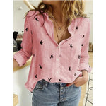 Load image into Gallery viewer, Elegant Cotton Linen Shirts Women Casual Solid Button Lapel Blouses Shirts Spring Summer Long Sleeve Loose Tops Tunic Blusas  Amaijoin
