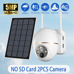 Load image into Gallery viewer, 5MP Solar WIFI Camera 8000mAh Battery PTZ Surveillance IP Cameras Wireless PIR Human Tracking CCTV HD Outdoor Waterproof 5X Zoom  Amaijoin
