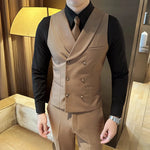 Load image into Gallery viewer, High Quality Double-Breasted Solid Mens Vest Coat Korean Style Business Slim Fit Male Waistcoat Groom Wedding Dress Suit Vests  Amaijoin
