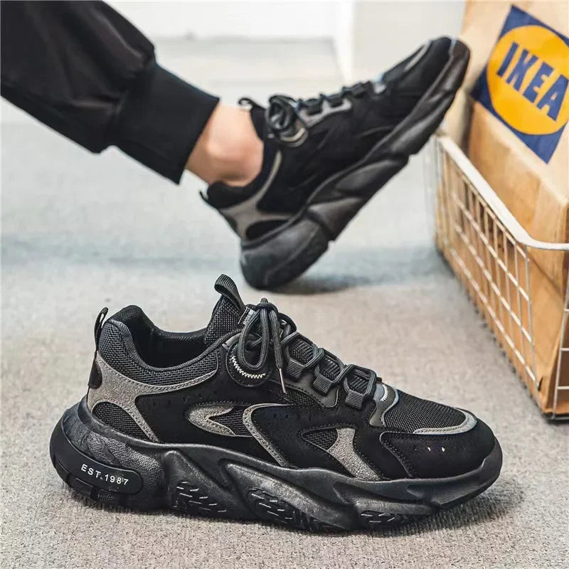 Winter 2023 Male Sneakers Thick Bottom Mens Tennis Shoes  Breathable Sport Sneaker for Men Outdoor Running Basketball Trainers  Amaijoin