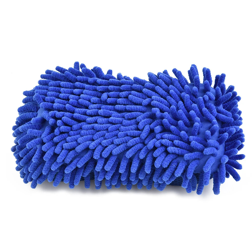 1pc Car Wash Glove Microfiber Chenille Car Wash Sponge Care Washing Detailing Brush Pad Multifunction Cleaning Tool  Amaijoin