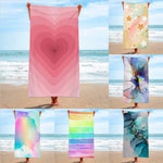 Load image into Gallery viewer, Microfiber Beach Towel Rainbow Striped Pool Towels Quick Dry Towel Summer Beach Towels Swimming Towel for Adults Kids  Amaijoin
