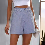 Load image into Gallery viewer, New summer casual pocket striped casual shorts women&#39;s wear  Amaijoin
