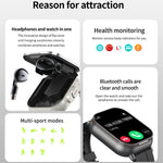 Load image into Gallery viewer, 2024 New Men Bluetooth earphones Smart Watch 2.01&quot; Headset 2 in 1 Outdoor sports Women clamshell Earplugs Smart Watch PK X7 D8  Amaijoin
