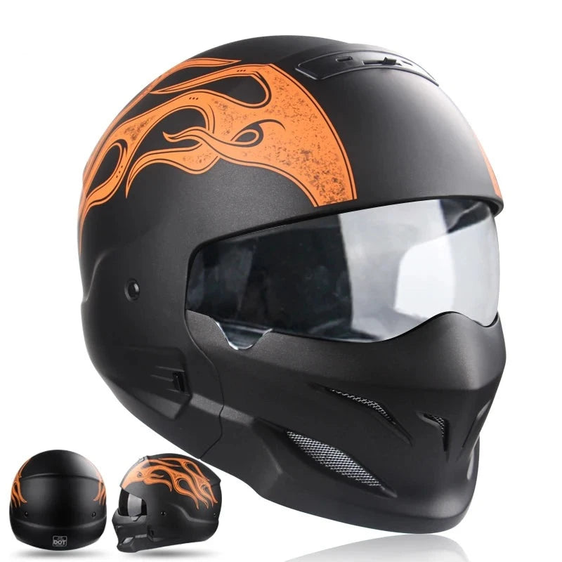 2022 Scorpion Helmet Detachable Multi-purpose Combination Helmet Motorcycle Locomotive Personality Half Predator Helmet  Amaijoin