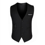 Load image into Gallery viewer, Formal Groom Wedding Suit Vests Male Coat Sleevels Slim Business Suit Waistcoat Solid color  Vests Jacket Men fashion Tops  Amaijoin
