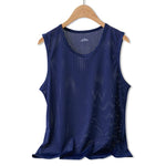 Load image into Gallery viewer, Men Vest Ice Silk Quick-drying Bodybuilding Tank Fitness Muscle Mesh Breathable Sleeveless T-Shirts Casual Sport Tops Undershirt  Amaijoin
