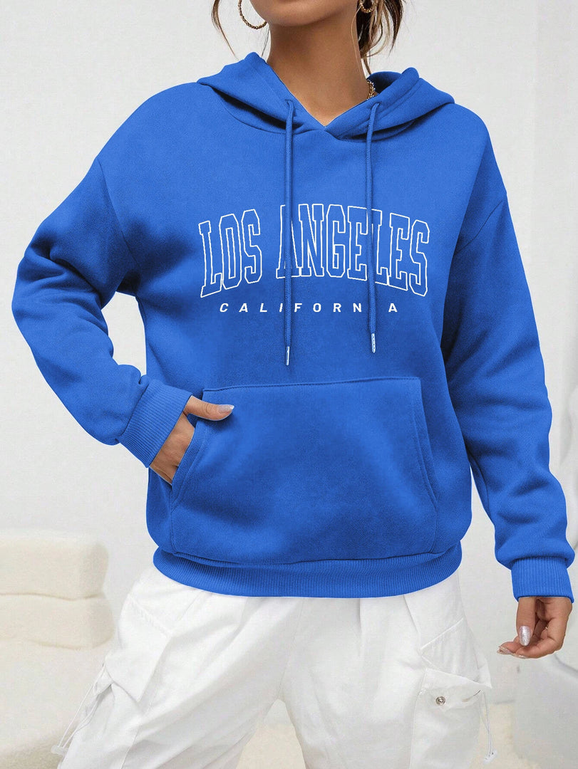 Los Angeles Art Letter Design Women Streetwear American Style Fashion Sweatshirt Autumn Hip Hop Female Hoodies Casual Fleece Top  Amaijoin