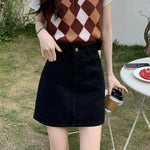 Load image into Gallery viewer, Pink Denim Skirt Women&#39;s Loose-fit Korean Style High-waisted Slimming A- line Bodycon Mini Dress A- skirt  Amaijoin
