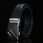 Load image into Gallery viewer, For Men Famous Work Business Black Cowskin PU Strap Men Leather Belt Metal Automatic Buckle Brand High Quality Luxury Belts  Amaijoin
