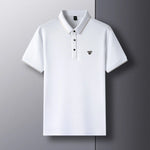 Carregue a imagem no visualizador da Galeria, Light luxury brand embroidered POLO shirt men&#39;s short sleeve summer new trend pattern flip collar T-shirt high-end Paul shirt  Amaijoin
