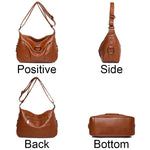 Load image into Gallery viewer, Luxury Pu Leather Messenger Bag Vintage Women Hand Bag Large Capacity Casual Hobo Handbag Purse Female Crossbody Shoulder Bags  Amaijoin
