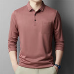 Load image into Gallery viewer, New Men&#39;s Casual Long Sleeve Polo Shirt Fashion Solid Color Top  Amaijoin
