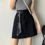 Load image into Gallery viewer, High-waisted Denim Skirt Women&#39;s 2024 New Style Sensibility Design Side Slit Skirt A- line  Amaijoin
