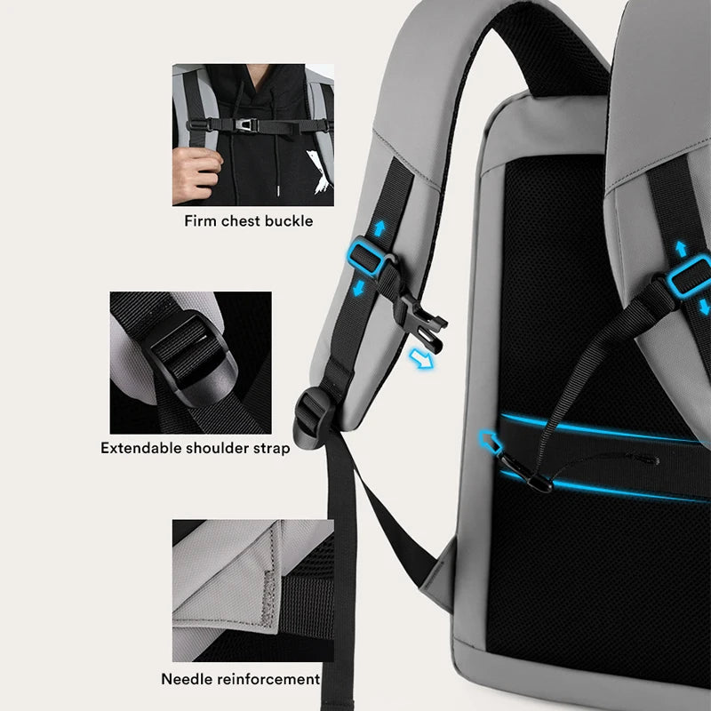 New Hard Shell Backpack For Men 17.3 Inch Laptop Business Backpack Double Opening Waterproof E-sport Gaming Backpack Travel Bags  Amaijoin