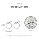 Load image into Gallery viewer, New Fashion 925 Sterling Silver Double Circle Earrings For Women Shining Zircon Piercing Ear Studs Fine Engagement Jewelry  Amaijoin
