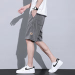 Load image into Gallery viewer, Summer Soft Cosy Lyocell Fabric Men&#39;s Denim Shorts Thin Loose Pants Drawstring Elastic Waist Korea Casual Short Plus Size M-5XL  Amaijoin
