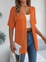 Load image into Gallery viewer, Spring Summer Knitted Cardigan Casual Hollow Out Sun Proof Tops for Women  Amaijoin
