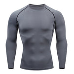 Load image into Gallery viewer, Men Compression Running T-shirt Fitness Tight Long Sleeve Sport Shirts Training Jogging Tops Gym Sportswear Dry Fit Rashgard  Amaijoin
