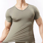 Load image into Gallery viewer, Men&#39;s Sheer Undershirts Man Ice Silk Mesh See through Basics Shirts Sexy Fitness Bodybuilding Underwear  Amaijoin
