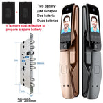 Load image into Gallery viewer, WiFi Tuya APP Voice Intercom Digital Door Lock  High Quanlity 3D Face Recognition Smart Door Lock With Camera  Amaijoin
