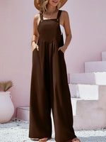 Load image into Gallery viewer, 2023 Spring/Summer New Ethnic Style Fashion Solid Color Wide Leg Jumpsuit Quick Sale Tongfa European and American Women&#39;s Cross  Amaijoin
