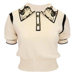 Load image into Gallery viewer, Polo Cat Knitwear Tee  Amaijoin
