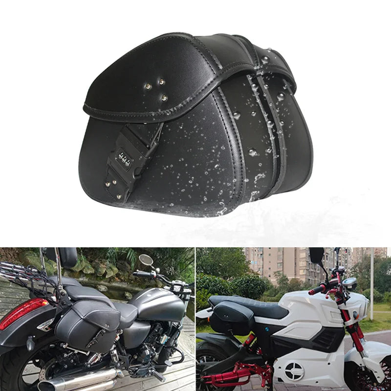 Universal Motorcycle Saddlebags Side Tool Pouch Luggage Storage Bags Saddle Bags For Honda Yamaha Suzuki Harley 883 Backseat Bag  Amaijoin